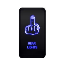 Interrupteur à bouton-poussoir à LED pour voiture Toyota avec kit de fil de connecteur Feux arrière laser (FINGER) Symbole